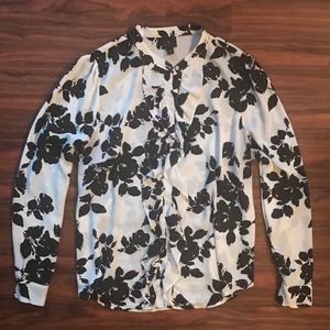 Black and White Blouse